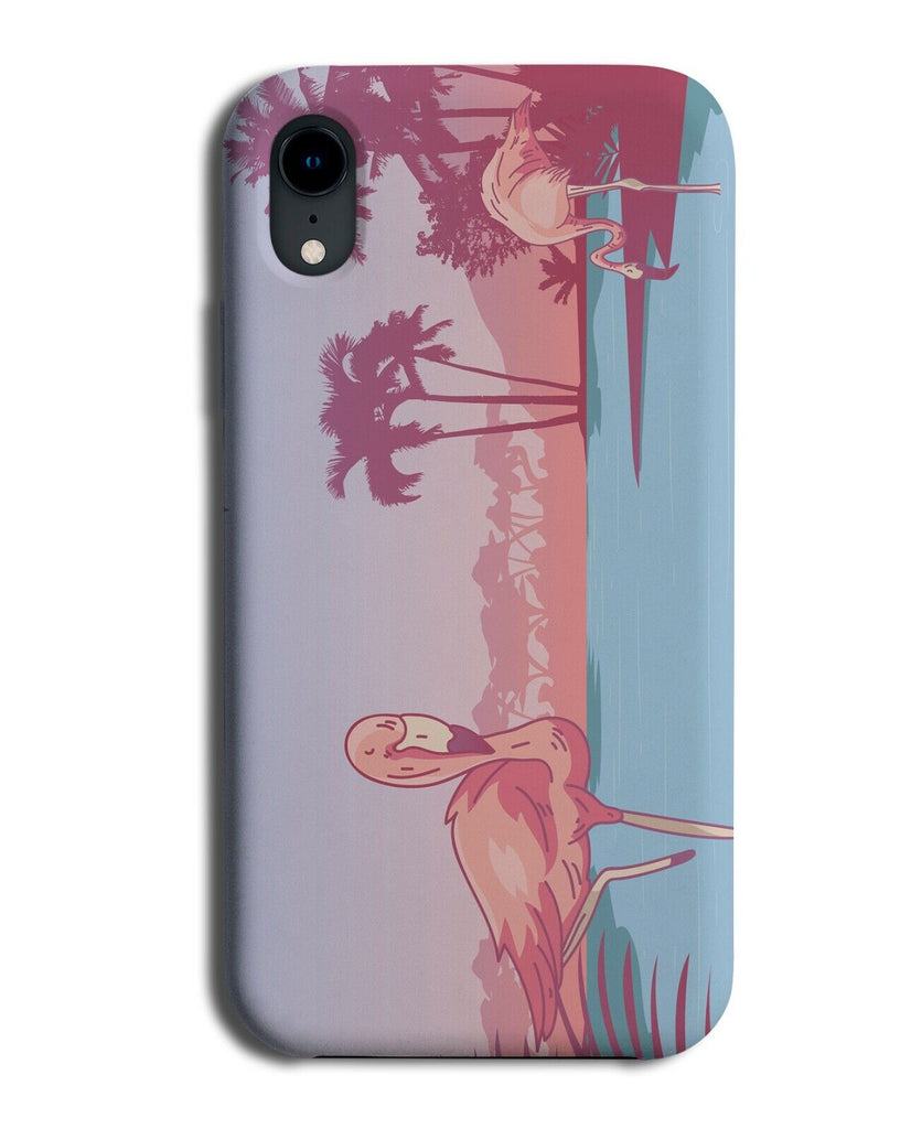 Retro Pop Art Flamingo Image Phone Case Cover Flamingos 80s 70s Colours J389