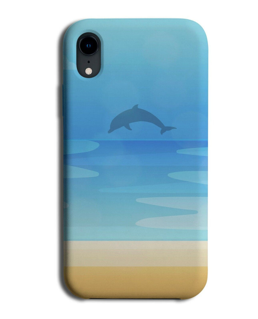 Dolphin Silhouette Jumping Out Of The Water Phone Cover Case Dolphins Shape J297