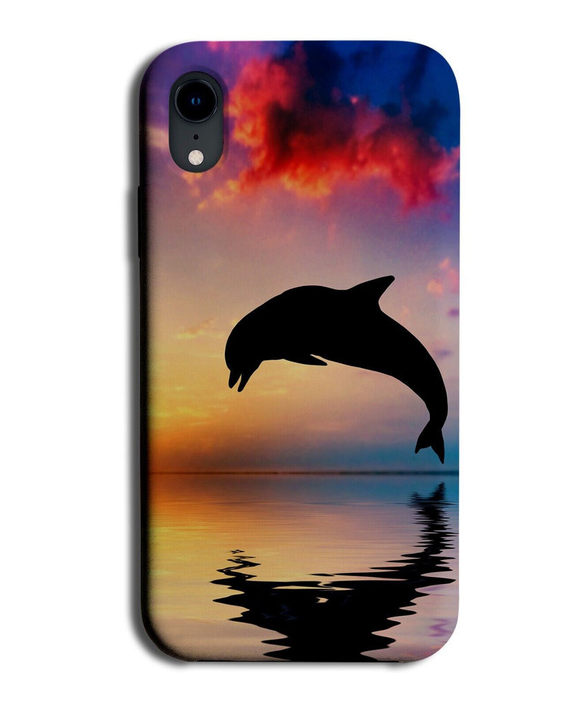 Dolphin Silhouette Jumping In Sunset Phone Case Cover Ocean Sea Dolphns BG18