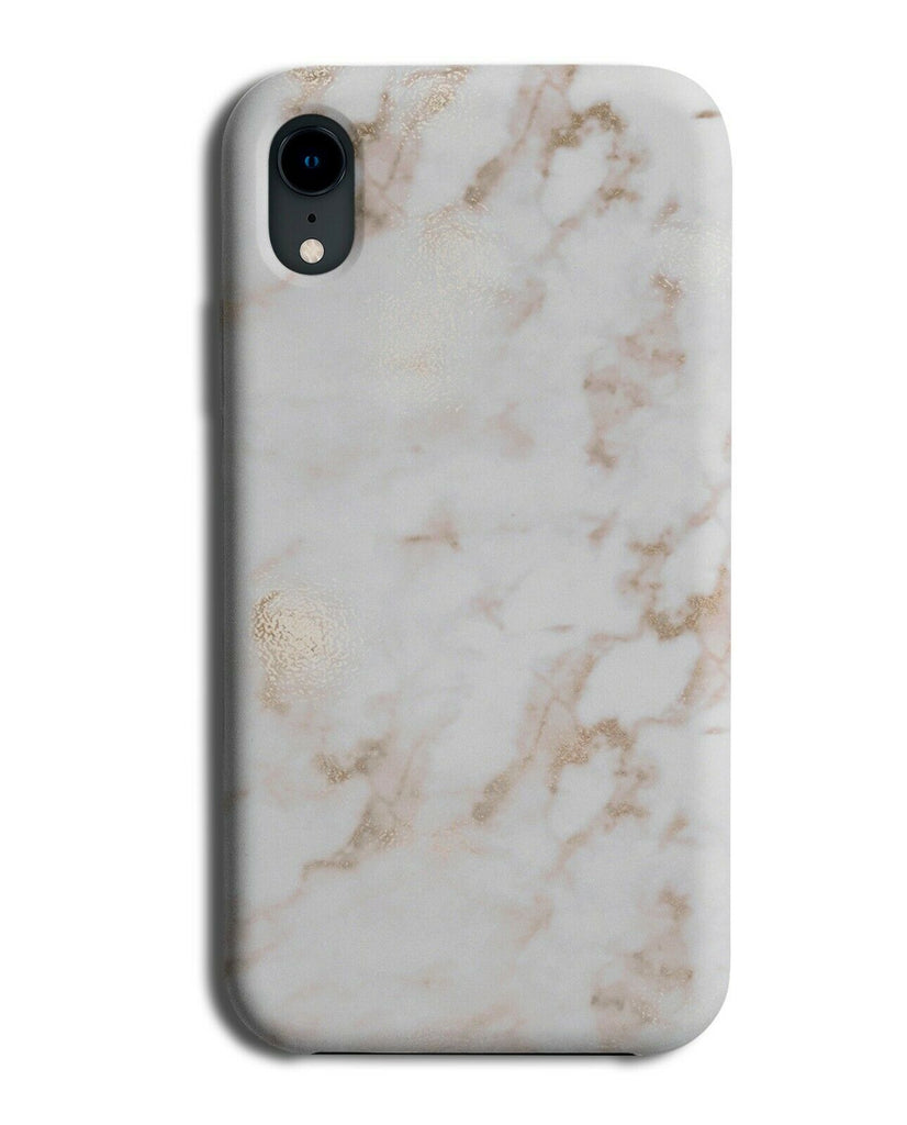 White and Rose Gold Marble Phone Case Cover Print Pattern Top Waves Swirls G823