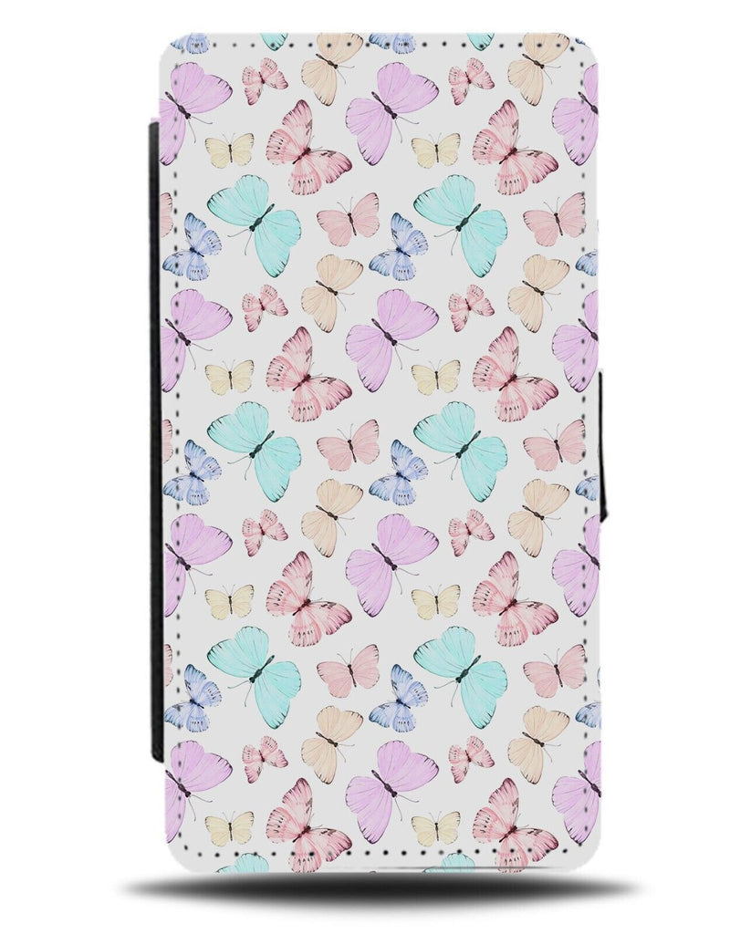 Pastel Colourful Butterflies Flip Wallet Case Butterfly Wing Wings Pink BD33
