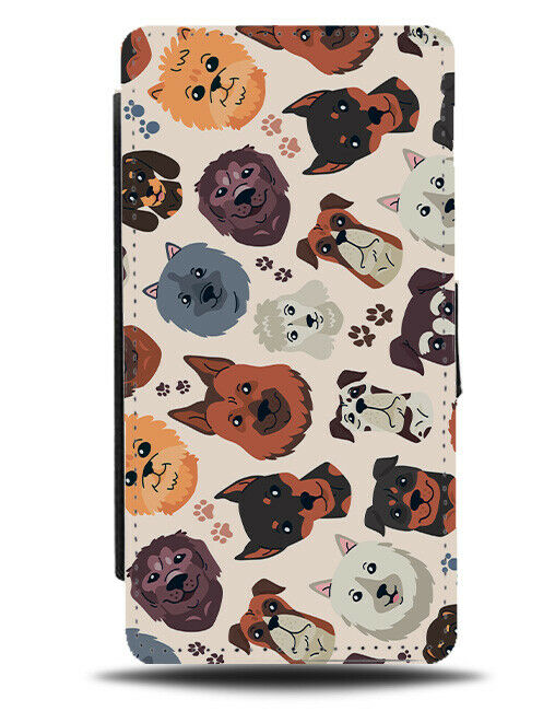 Novelty Dog Breeds Pattern Design Flip Wallet Case Doggos Doggo Dogs E705