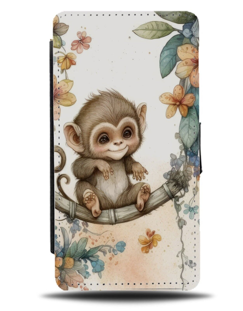 Little Money In The Jungle Painting Flip Wallet Case Forrest Ape Monkeys BE26