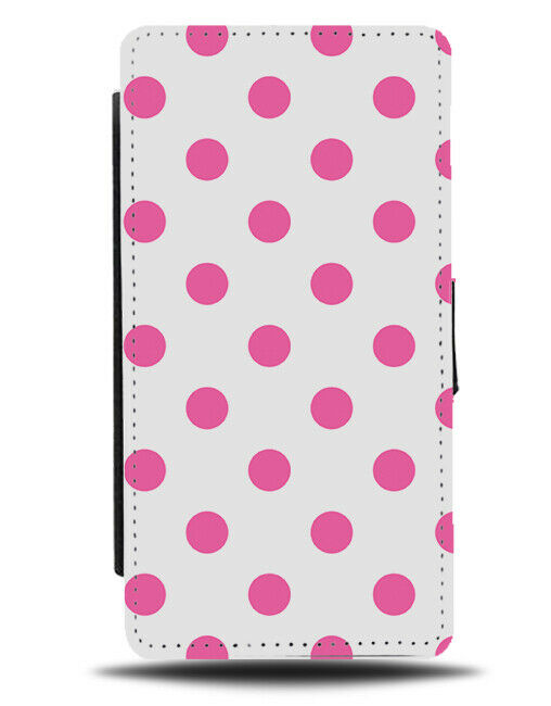 White and Hot Pink Spots Flip Cover Wallet Phone Case Spotted Dots Spotty i520
