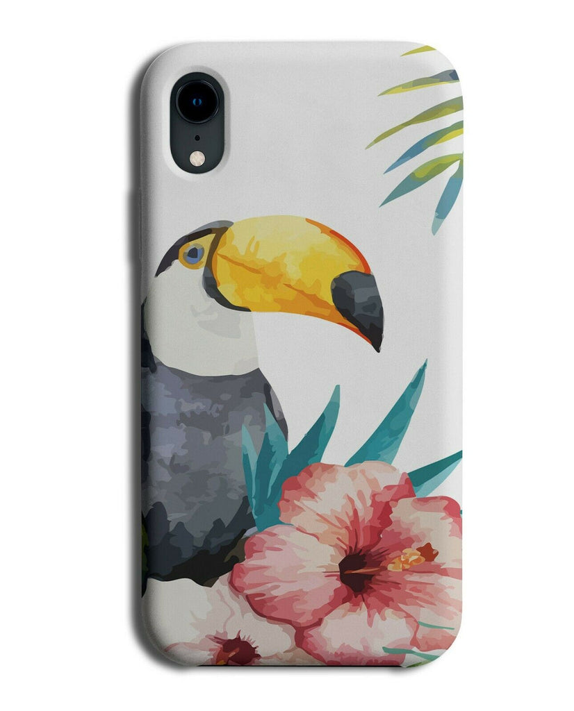 Toucan Parrot Phone Case Cover Toucans Pink Lilies Flowers Jungle Jungles H009