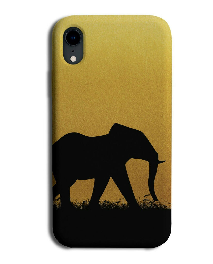 Elephant Silhouette Phone Case Cover Elephants Gold Golden Black Coloured H990