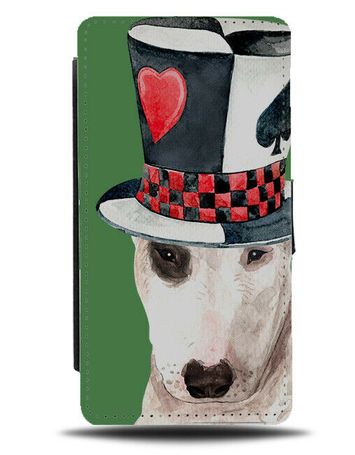 Bull Terrier Flip Wallet Phone Case Dog Dogs Photo Drawing Oil Painting K504