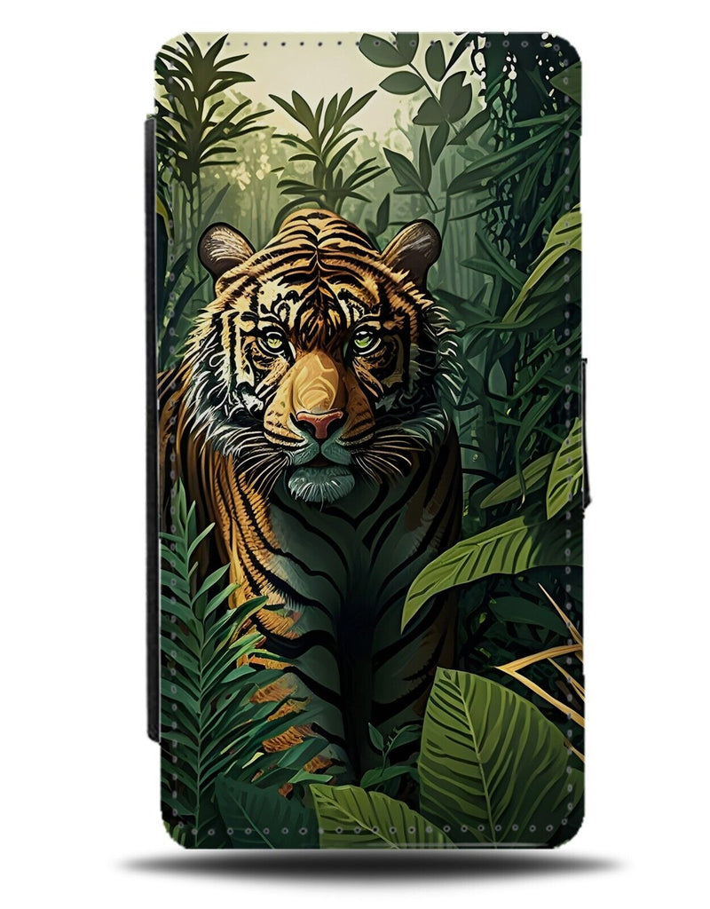 Dark Gothic Style Tiger In The Forest Flip Wallet Case Tigers Jungle Goth CS14
