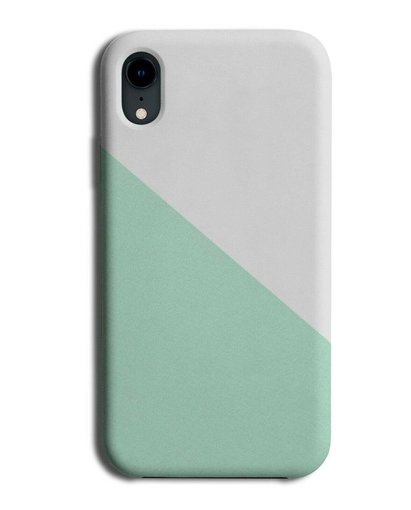 White and Mint Green Colour Phone Case Cover Colours Girls Womens Pastel i355