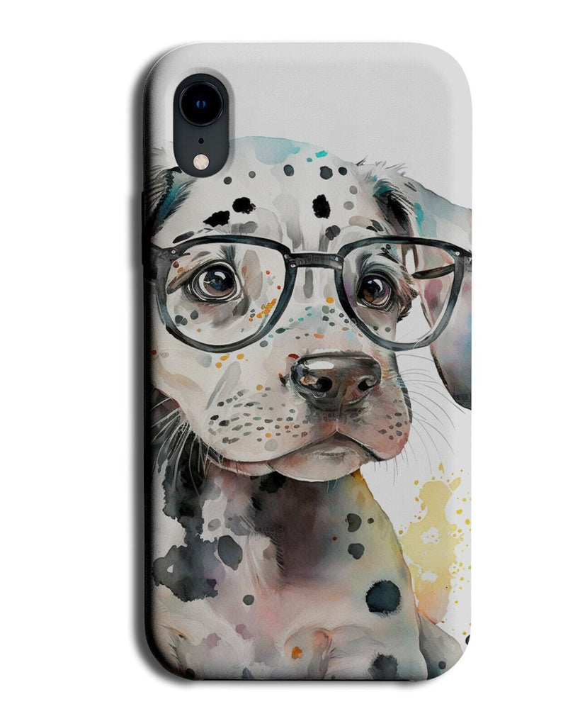 Watercolour Smart Dalmatian Phone Case Cover Geek Nerd Dalmatians Dog Geeky AI27