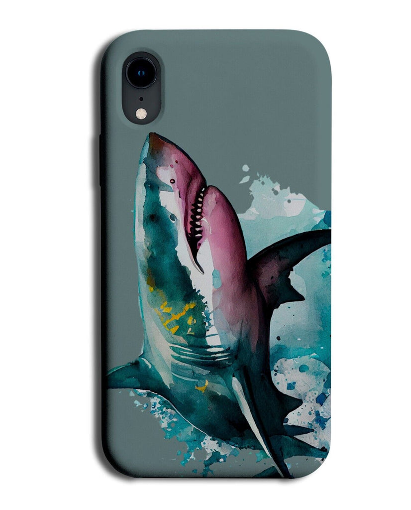 Beautiful Shark Watercolour Painting Phone Case Cover Water-Colour Sharks AS93