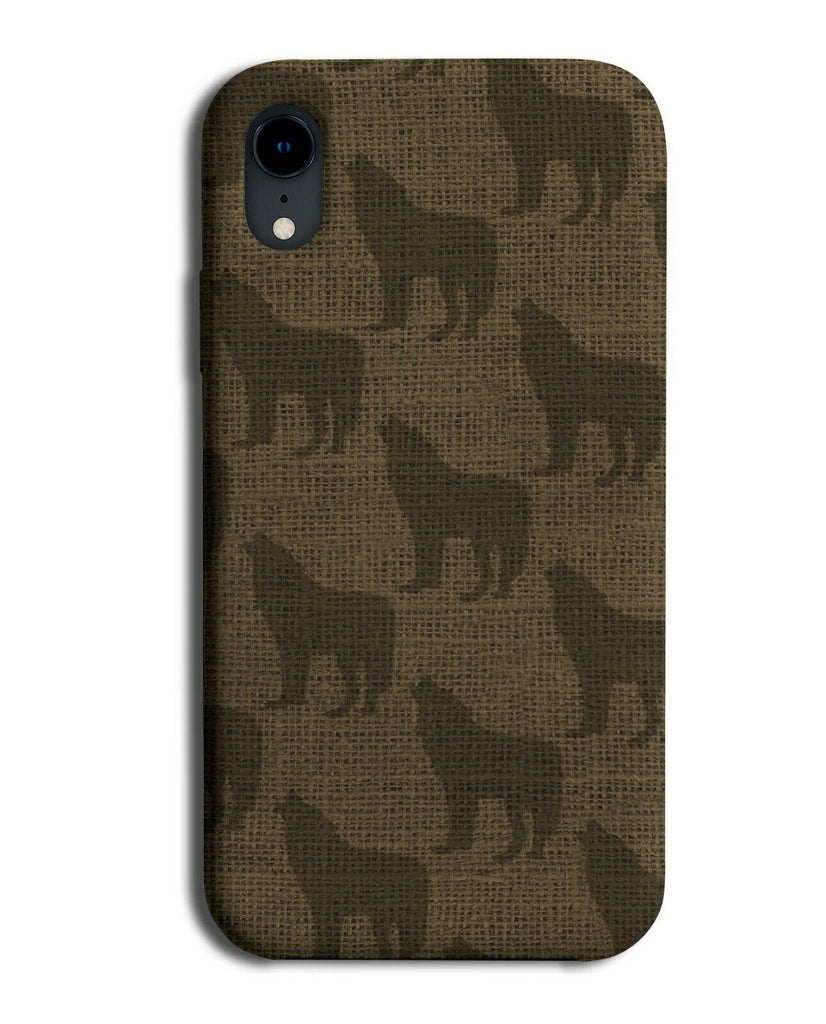 Dark Brown Howling Wolf Pattern Phone Case Cover Wolves Howl Wild Nature F795