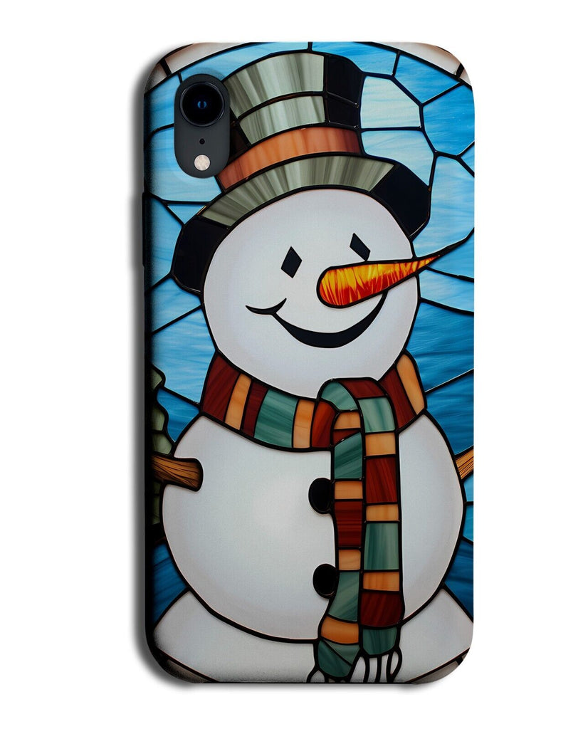 Snowman Stained Glass Window Cartoon Phone Case Cover Christmas Kids Snowmen DF7