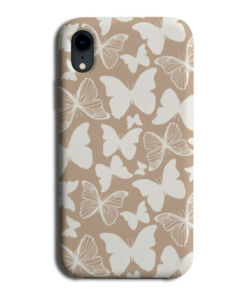 Vintage Fashion Butterflies Phone Case Cover Butterfly Dark Brown White E923