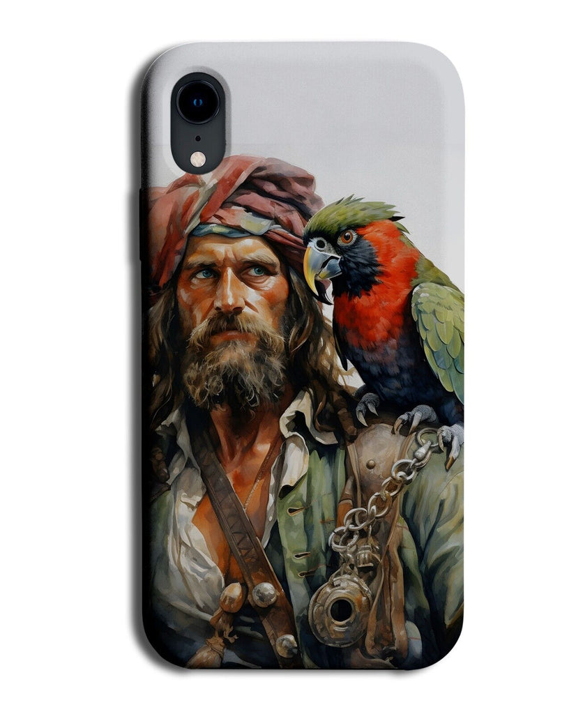 Classic Long John Silver Pirate With Parrot On Shoulder Phone Case Cover DG13