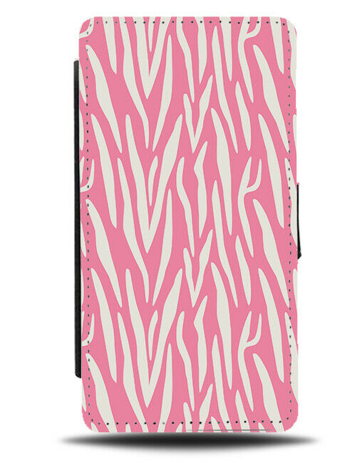 Hot Pink and White Safari Pattern Print Flip Wallet Case Patterned Lines F668