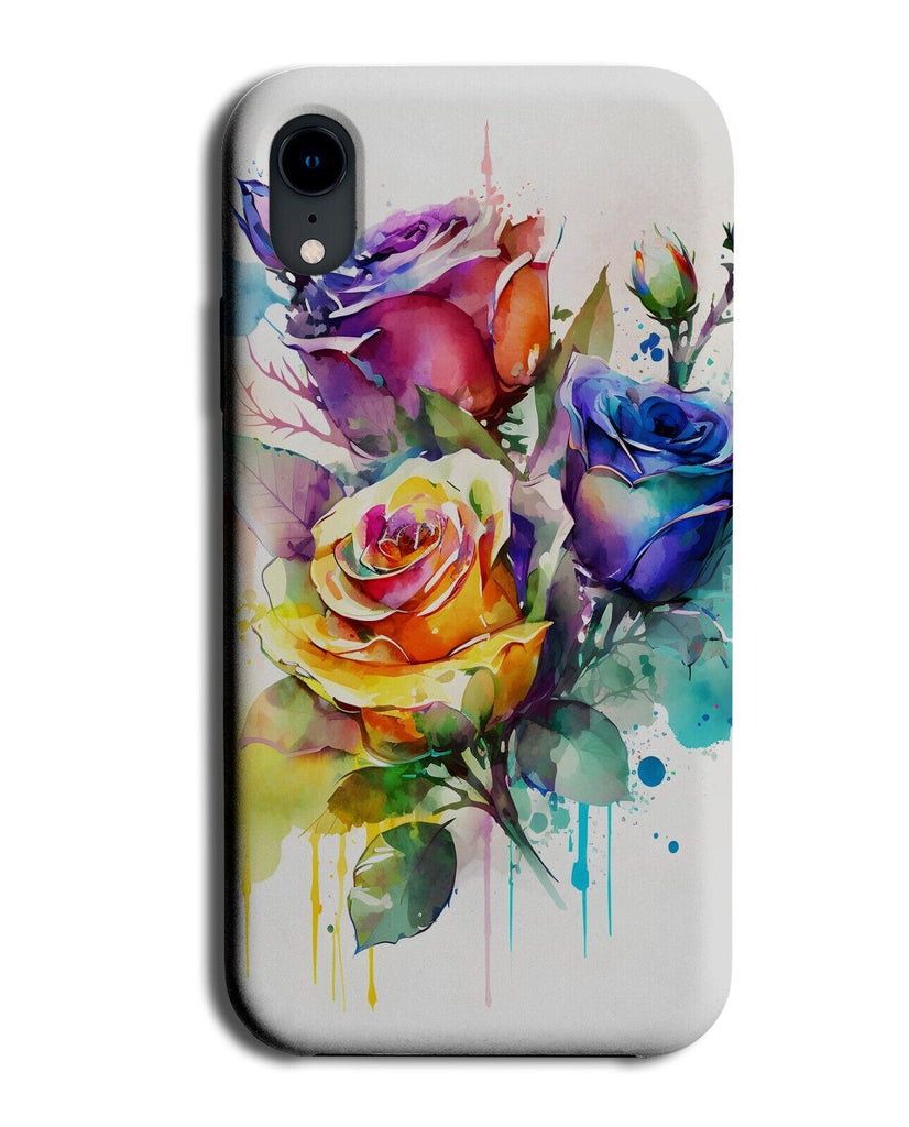 Multicoloured Roses Phone Case Cover Multicolour Flowers Flower Colourful BA03