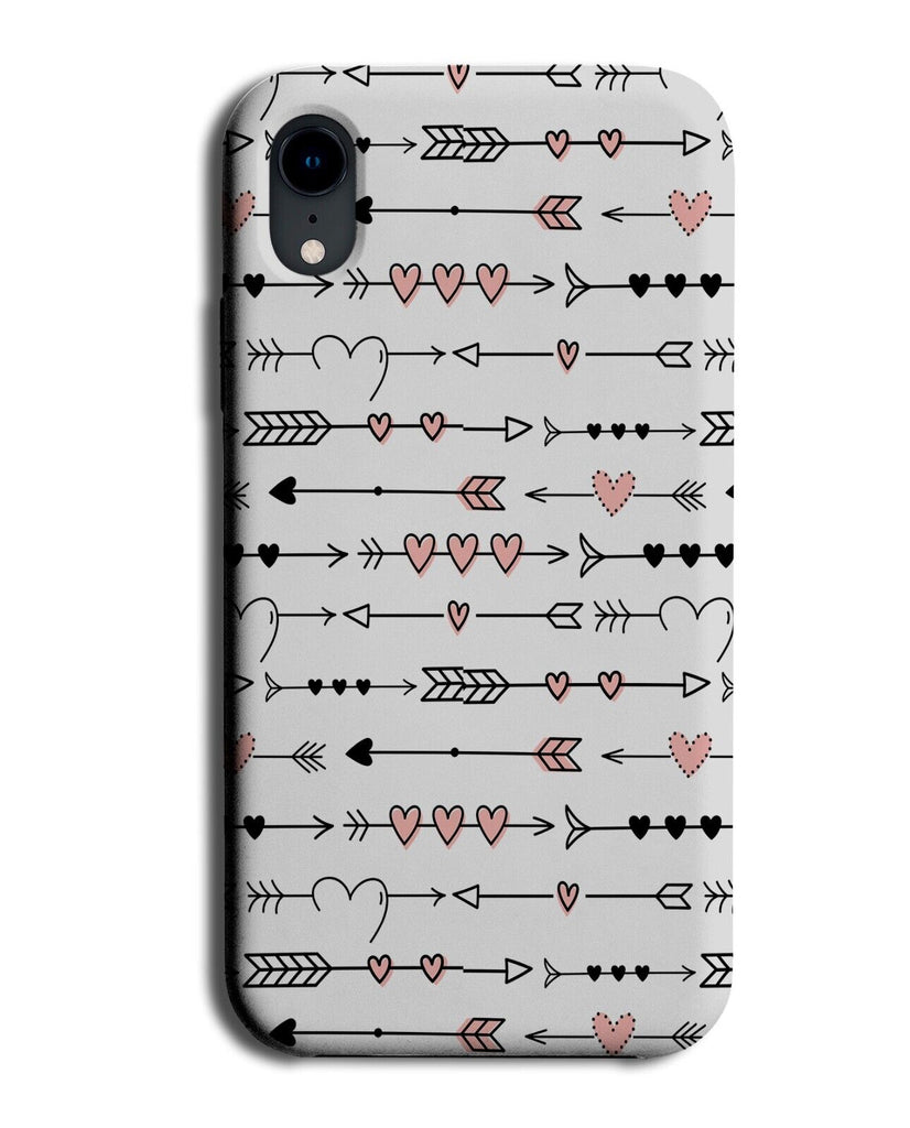 Rose Gold Girly Pattern Phone Case Cover Arrows Love Hearts Arrow Cupid P262A