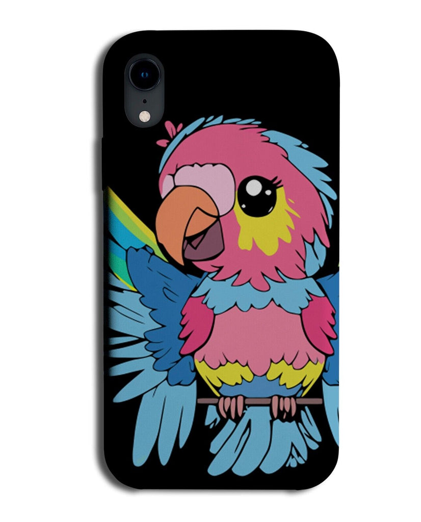 Multicoloured Parrot Cartoon Phone Case Cover Parrots Macaw Illustration BJ44