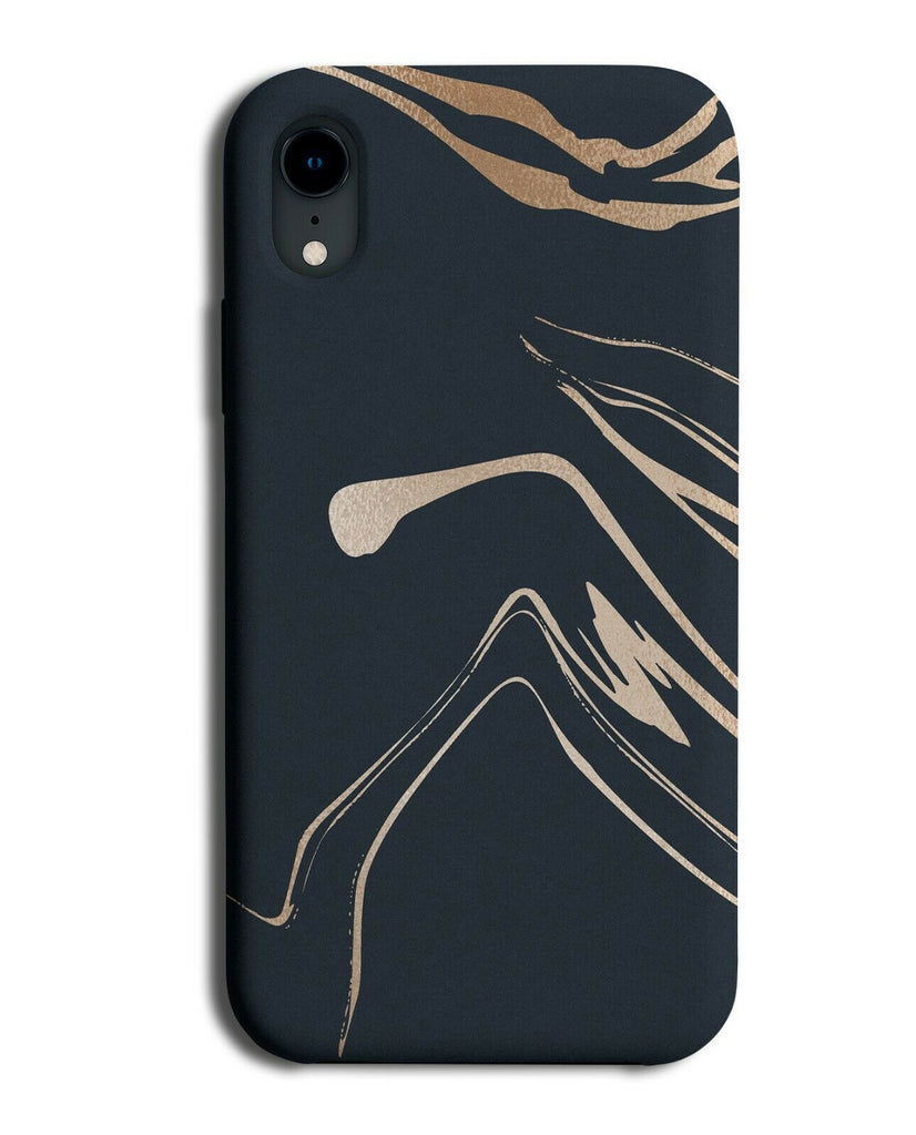Black and Rose Gold Wet Paint Stains Phone Case Cover Artistic Design G091