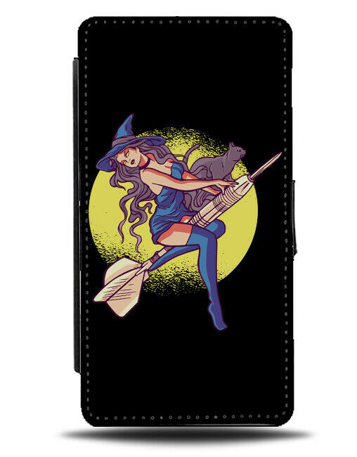 Funny Witch Riding A Dart Phone Cover Case Darts Flying Cartoon Witches J180