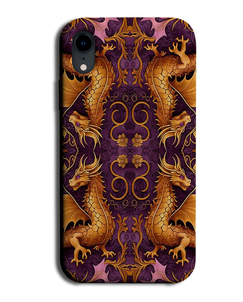 Golden Dragon Tribe Phone Case Cover Dragons Viking Vikings Dragons Gold AL15