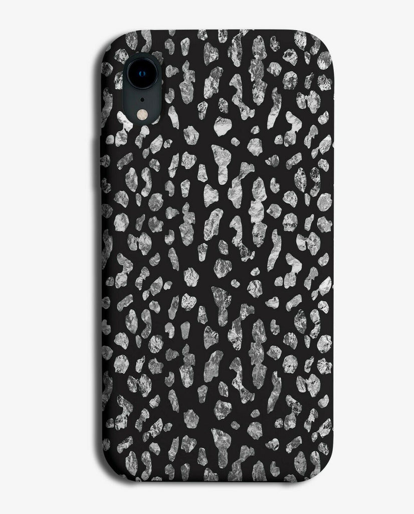 Silver & Black Leopard Print Phone Case Cover Animal Safari Print Leopards E868
