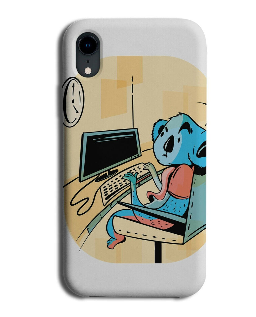 Koala Office Worker Phone Case Cover On Computer Working Koalas 9-5 9 to 5 J684