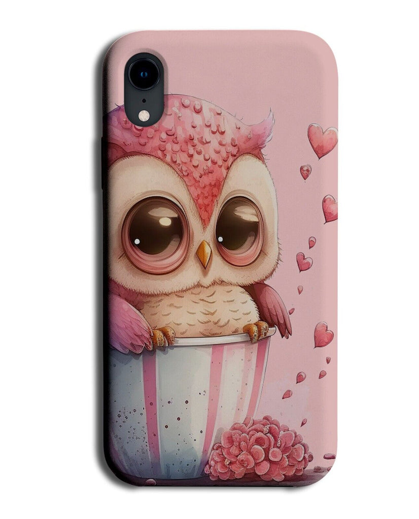 Pink Valentines Day Owl Phone Case Cover Owls Lovehearts Love Heart Coffee BJ23