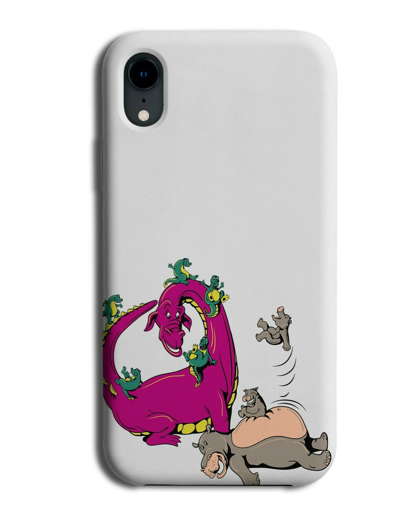 Dragon On Hippo Trampoline Phone Case Cover Hippos Dragons Baby Aliens E175