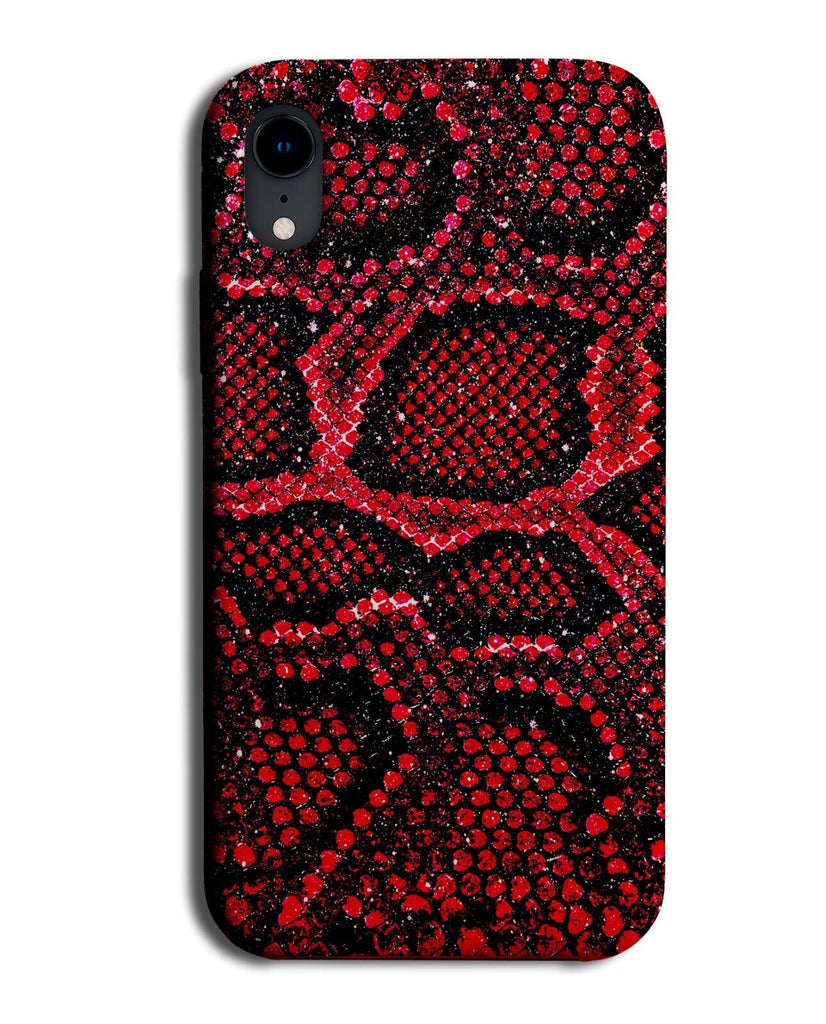 Dark Blood Red Snake Skin Phone Case Cover Reptiles Scales Print Snakes Rad CE73