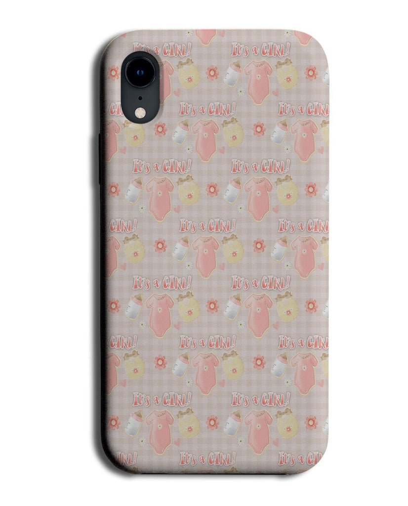 Its A Girl Phone Case Cover Babyshower Baby Shower Girls Design Gift Pink BH65