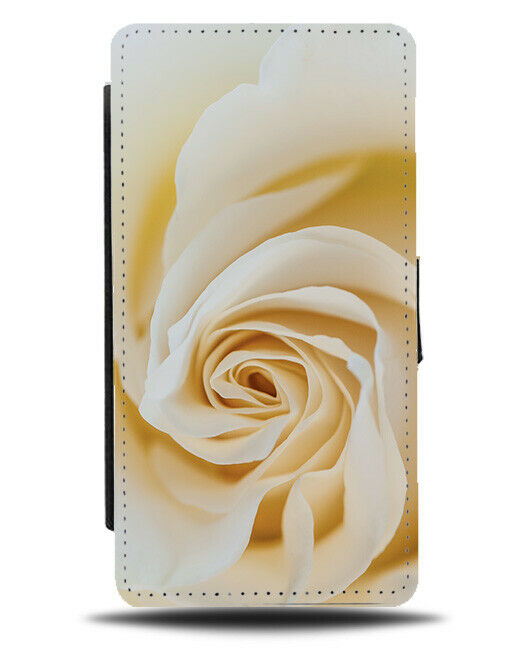 Cream Coloured Wedding Rose Petals Flip Wallet Case Roses Petal Flower G688