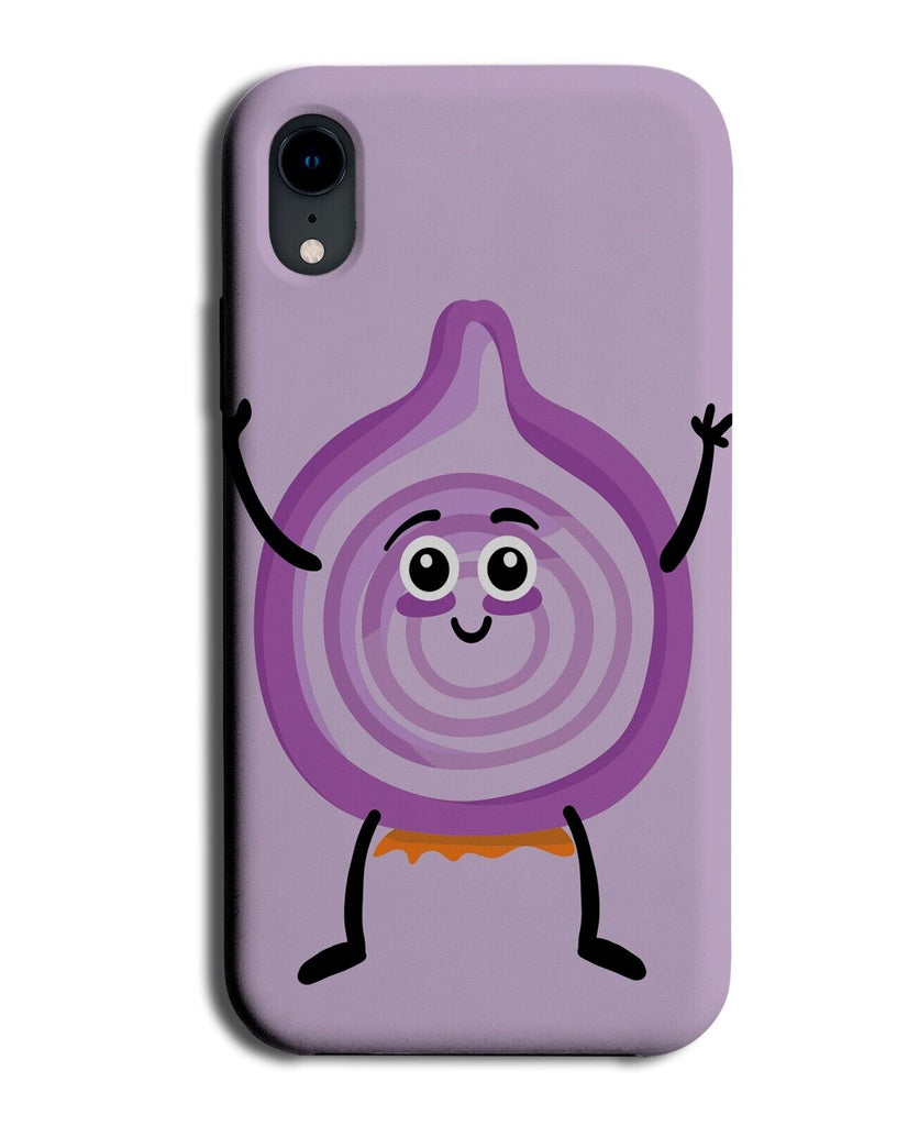 Happy Onion Cartoon Phone Case Cover Smiling Smile Red Purple Sliced Onions Q330