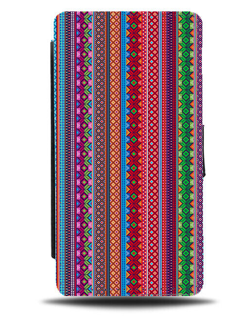 Colourful Design Flip Wallet Case Guatemala Pattern Tribal African Bright N417