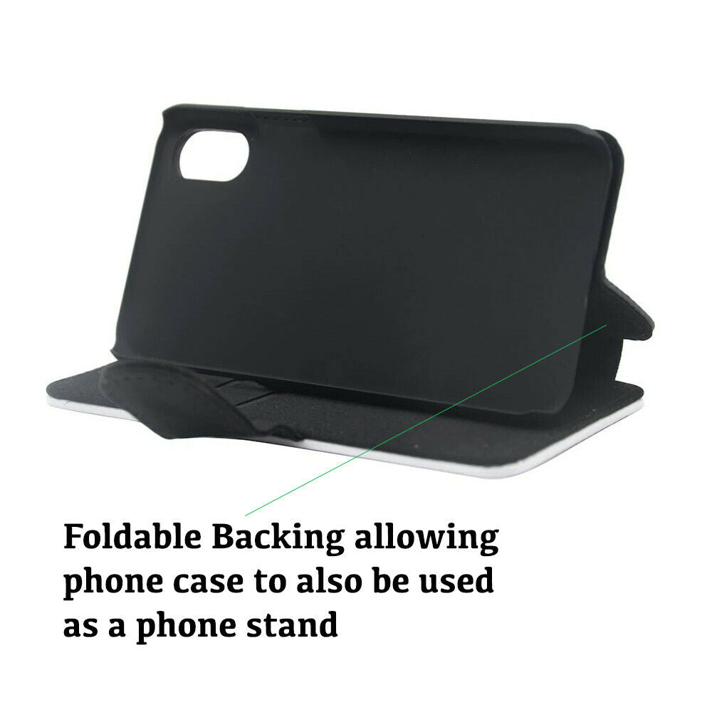 Dark Green Camo Flip Wallet Case Black Grey H579