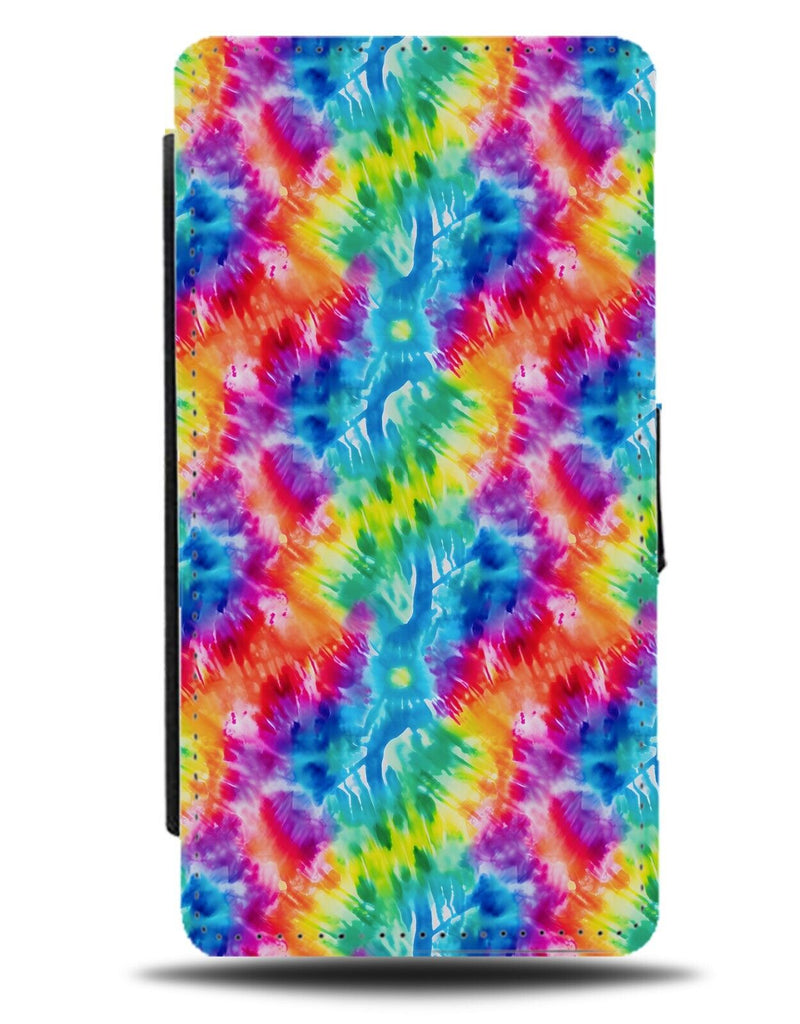 Colourful Drip Dry Tie Dye Effect Flip Wallet Case Tye Die Colours Rainbow CL29