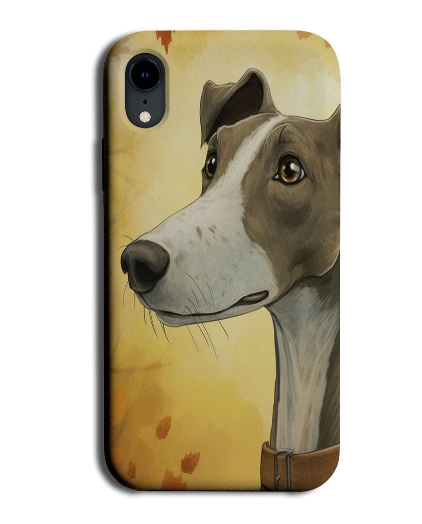 Grey Coloured Greyhound Face Phone Case Cover Cartoon Comic Hound Italian DA88