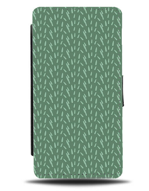 Green Cactus Spikes Print Flip Wallet Case Illusion Pricks Prickles Print E948