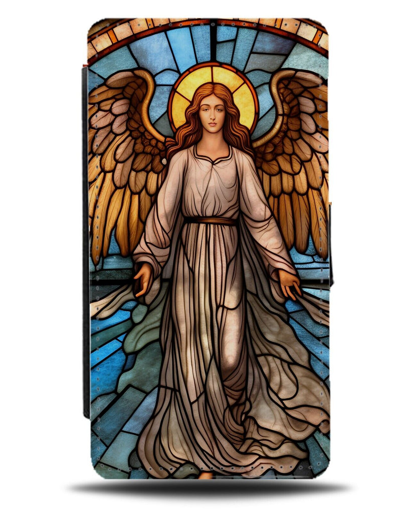 Floating Angel Flip Wallet Case Catholic Christian Angels Wings Church Halo CY76