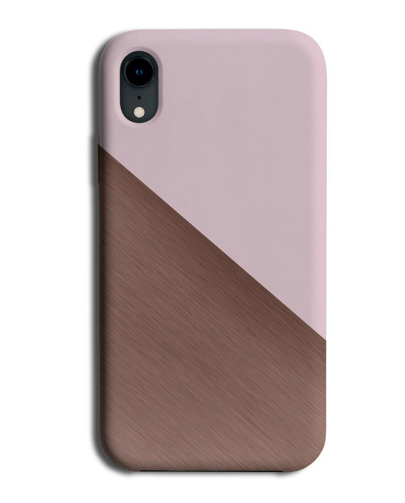 Baby Pink And Rose Gold Coloured Phone Case Cover Half and Pattern Design i342
