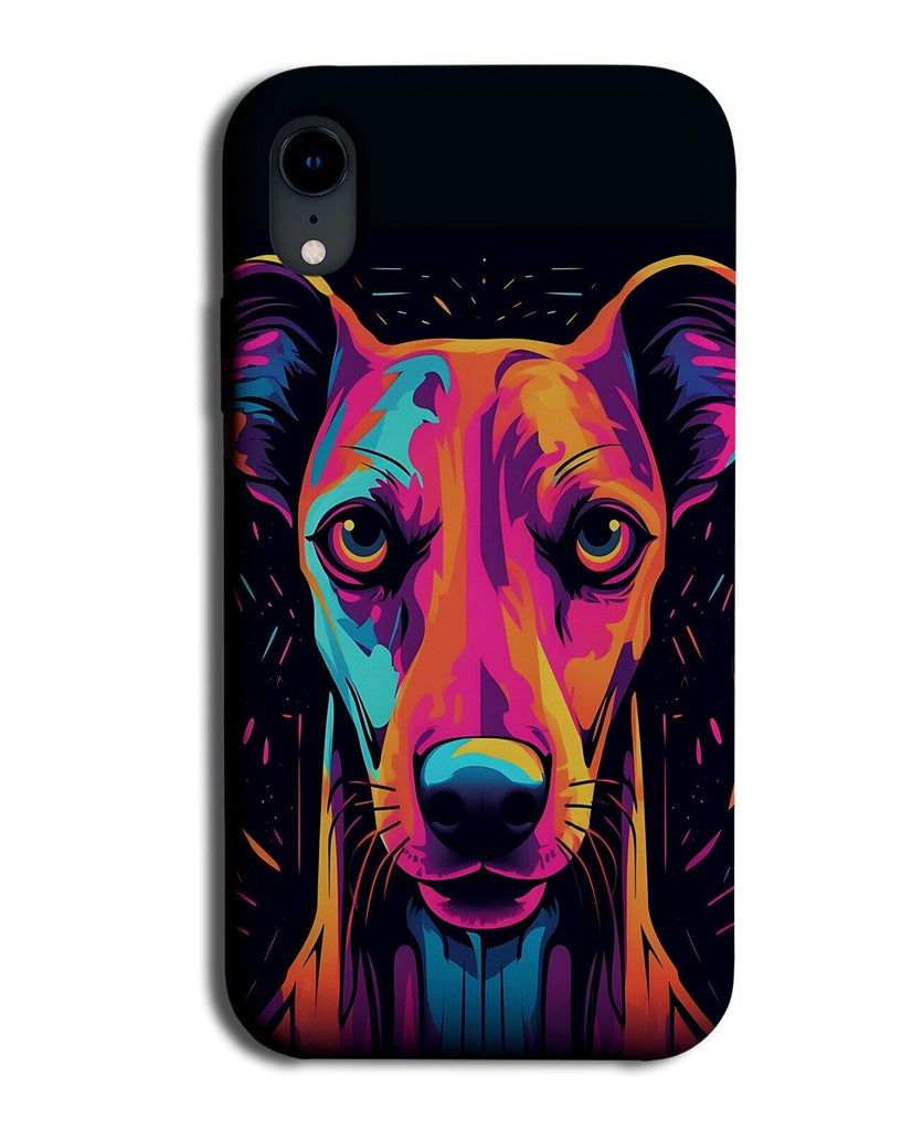 Colourful Grey Hound Face Phone Case Cover Hounds Breed Greyhound Race Dog DH34