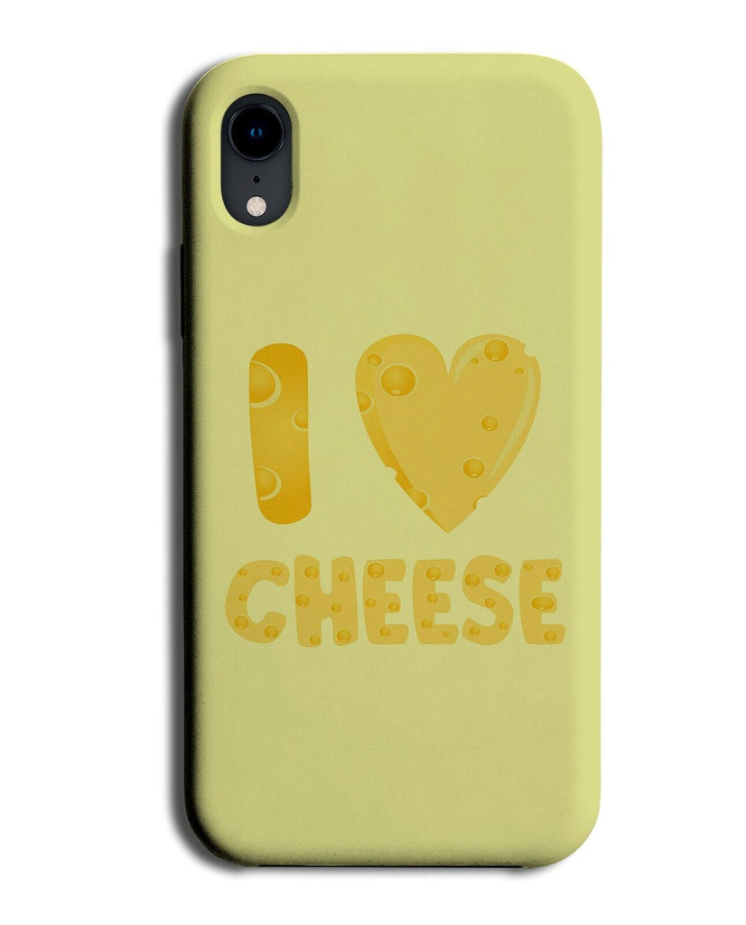 I Love Cheese Phone Case Cover Cheesy Yellow Cheddar Lover Addict Heart Q765