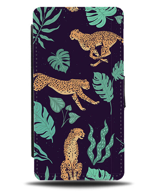 Cartoon Kids Cheetah Flip Wallet Case Cheetahs Animal Africa Animals Wild N605