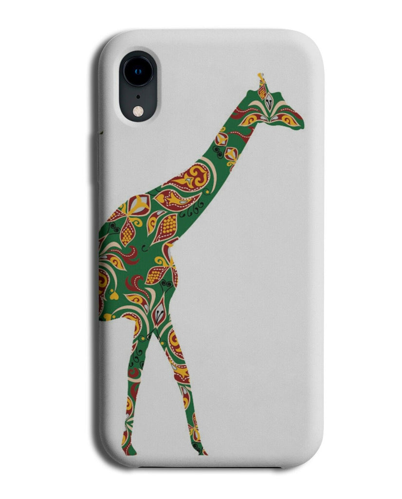 Green Tribal Giraffe Design Phone Case Cover Pattern Tribalistic Floral J448