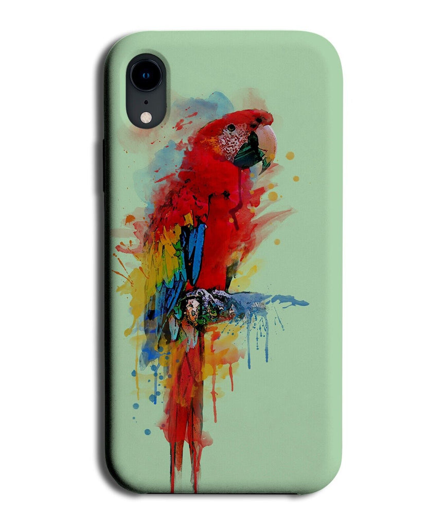 Dripping Watercolour Macaw Painting Phone Case Cover Macaws Parrots Parrot BP86