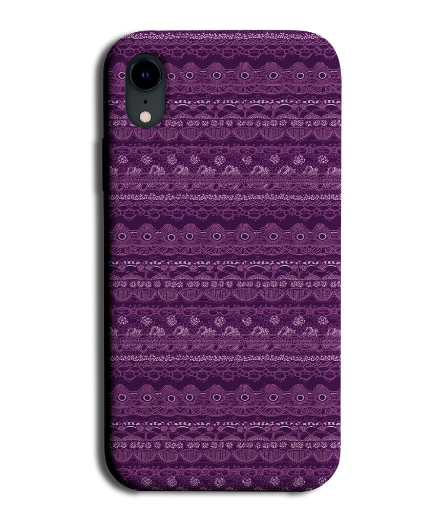 Purple Lace Tribal Pattern Print Phone Case Cover Indian Paisley Shapes BZ86