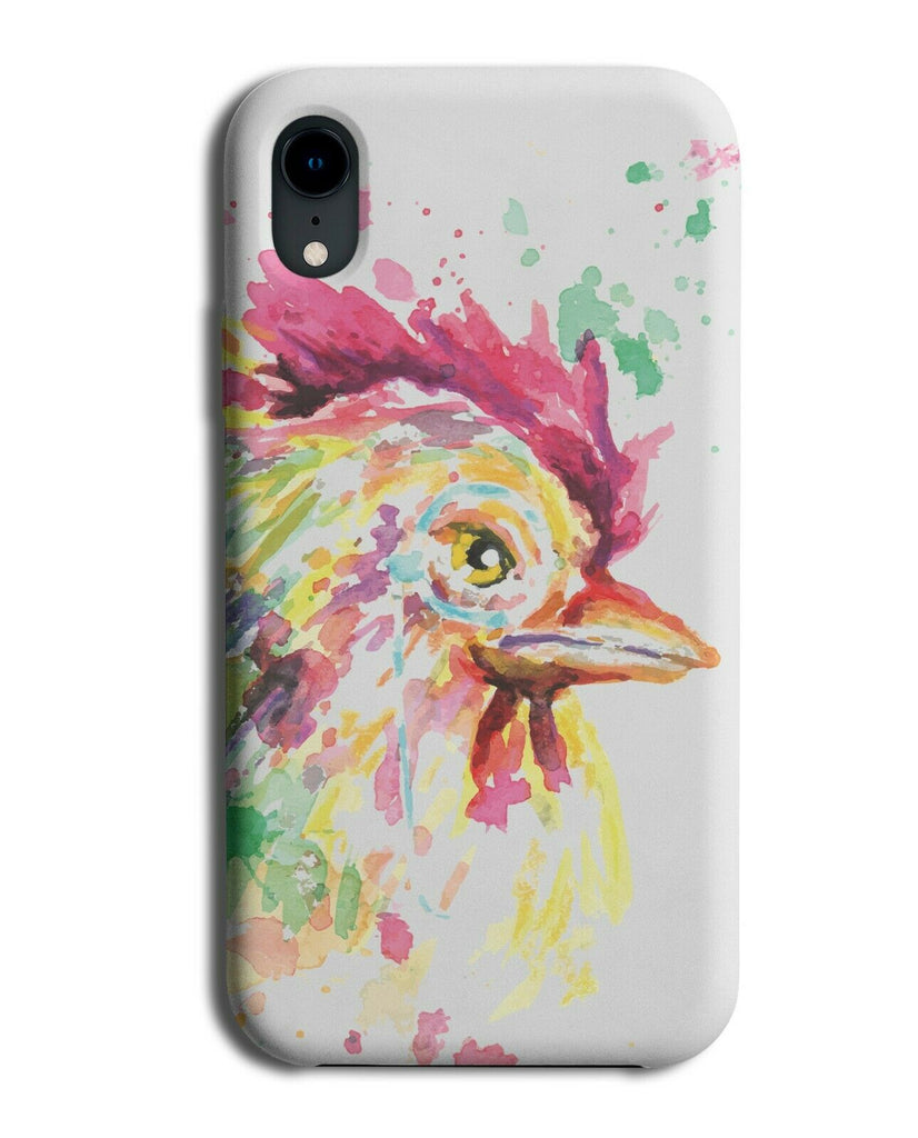 Oil Painting Chicken Phone Case Cover Chickens Colourful Rooster Head E393