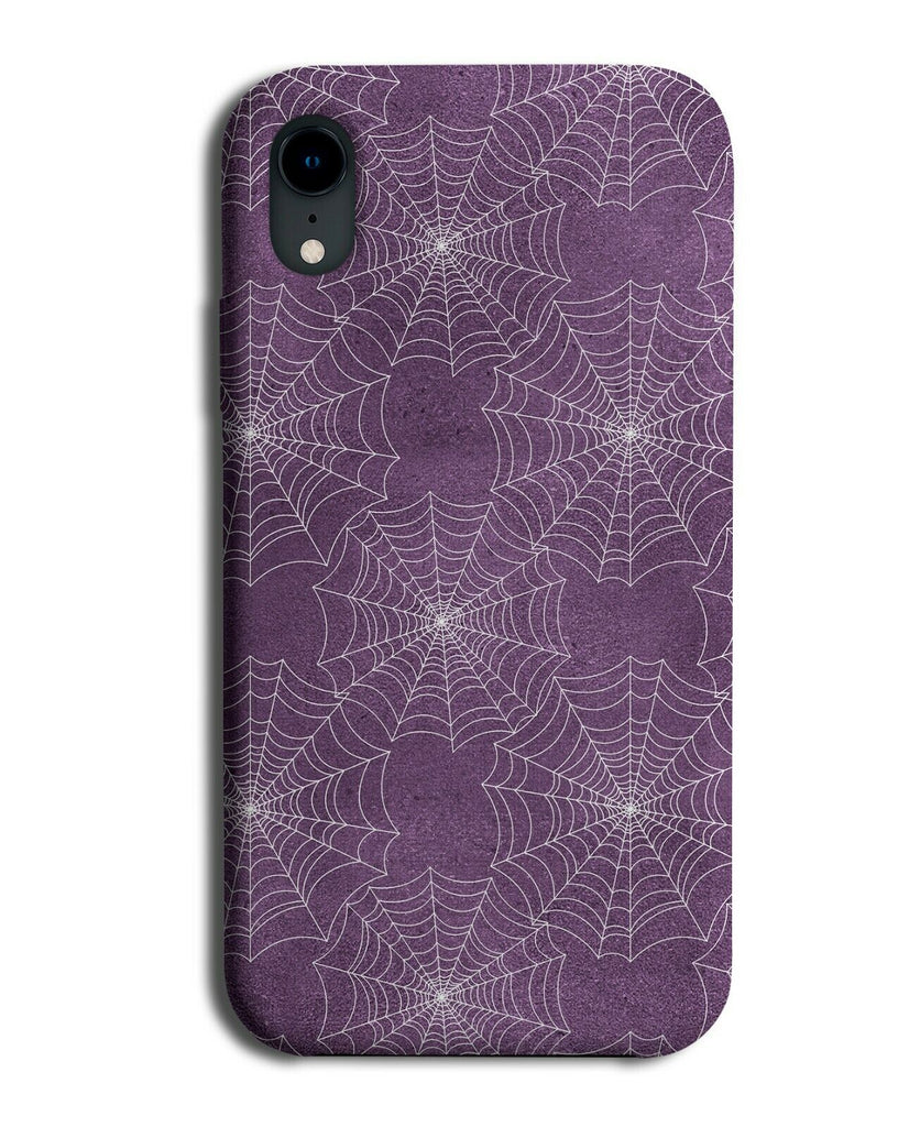 Dark Purple and White Spiderweb Phone Case Cover Spiders Web Spider G070