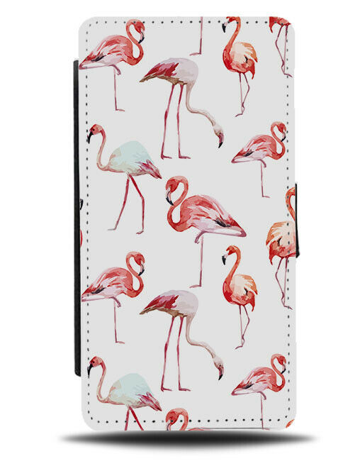 Flamingos Background Patterned Flip Wallet Case Bodies Necks Flamingo G972